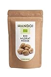 Mandoi BIO Muskatnuss 12 Stück, Muskat Nuss aus Sri Lanka. Muskatnüsse ganz, organic Nutmeg