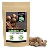 Muskatnuss ganz (125g), Muskatnüsse ca. 20-25 Stück, 100% naturrein, natürlich ohne Zusätze, vegan