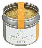 Zauber der Gewürze Asant Gewürz, Asant- Pulver, Asafoetida Gewürz, ayurvedische Gewürze, ideal für die indische Küche, Premium-Qualität, 60 g