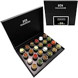 Hallingers 24er Gewürz-Geschenk-Set, Gewürze aus aller Welt (445g) - Gewürze Deluxe Selektion 24 (Set) - Passt immer 2023, Für Sie#Für Ihn - Geschenk zu Weihnachten 2023