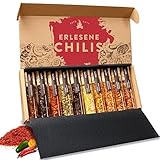 TIMBER TASTE® Scharfes Chili Gewürze Geschenkset für Männer & Frauen [BIS 1.200.000 SCOVILLE] - Das 10er-SET mit vollem Schärfespektrum - Ausgefallenes Vatertagsgeschenk - Vatertag Geschenkideen