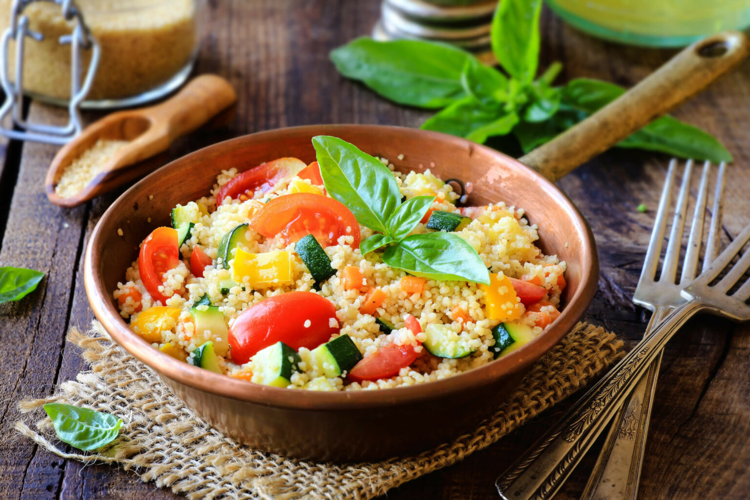 Couscous Salat Rezept | Kuskus | orientalisch &amp; italienisch